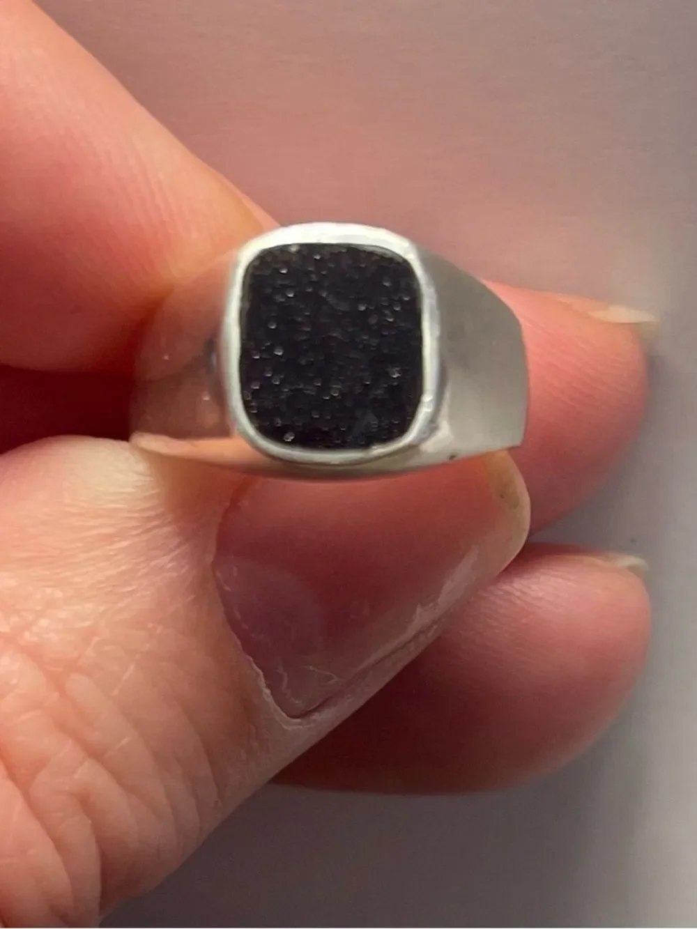 Size 7 - Sterling Silver Moonstone Ring - could for men or women.